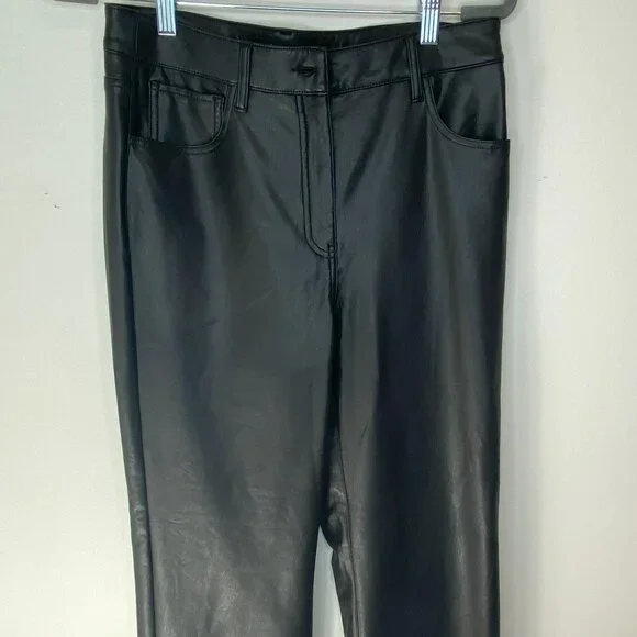 Reitmans - Vegan-leather, Straight leg, Black pants, Size 10 - Picture 2 of 9